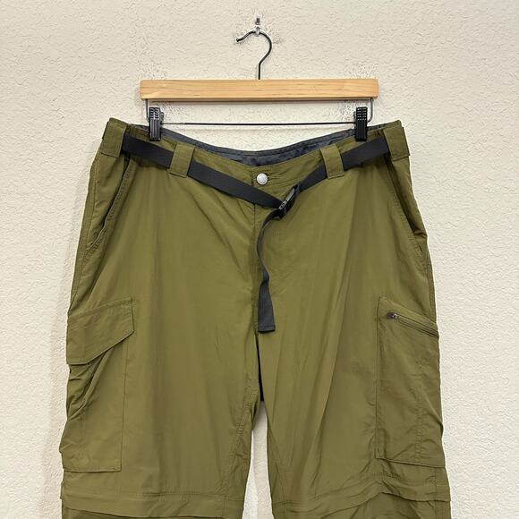 COLUMBIA Silver Ridge Utility Pants Olive Green Convertible Hiking - Picture 3 of 14